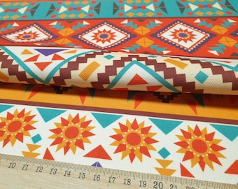 Tela con estampado azteca: tela de tapicería estilo bohemio del suroeste cortada a medida