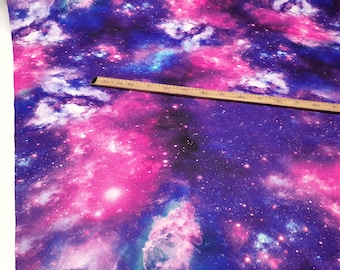 Tela Galaxy Space: Estampado Nebula Cosmos, Tapicería para Habitación Infantil