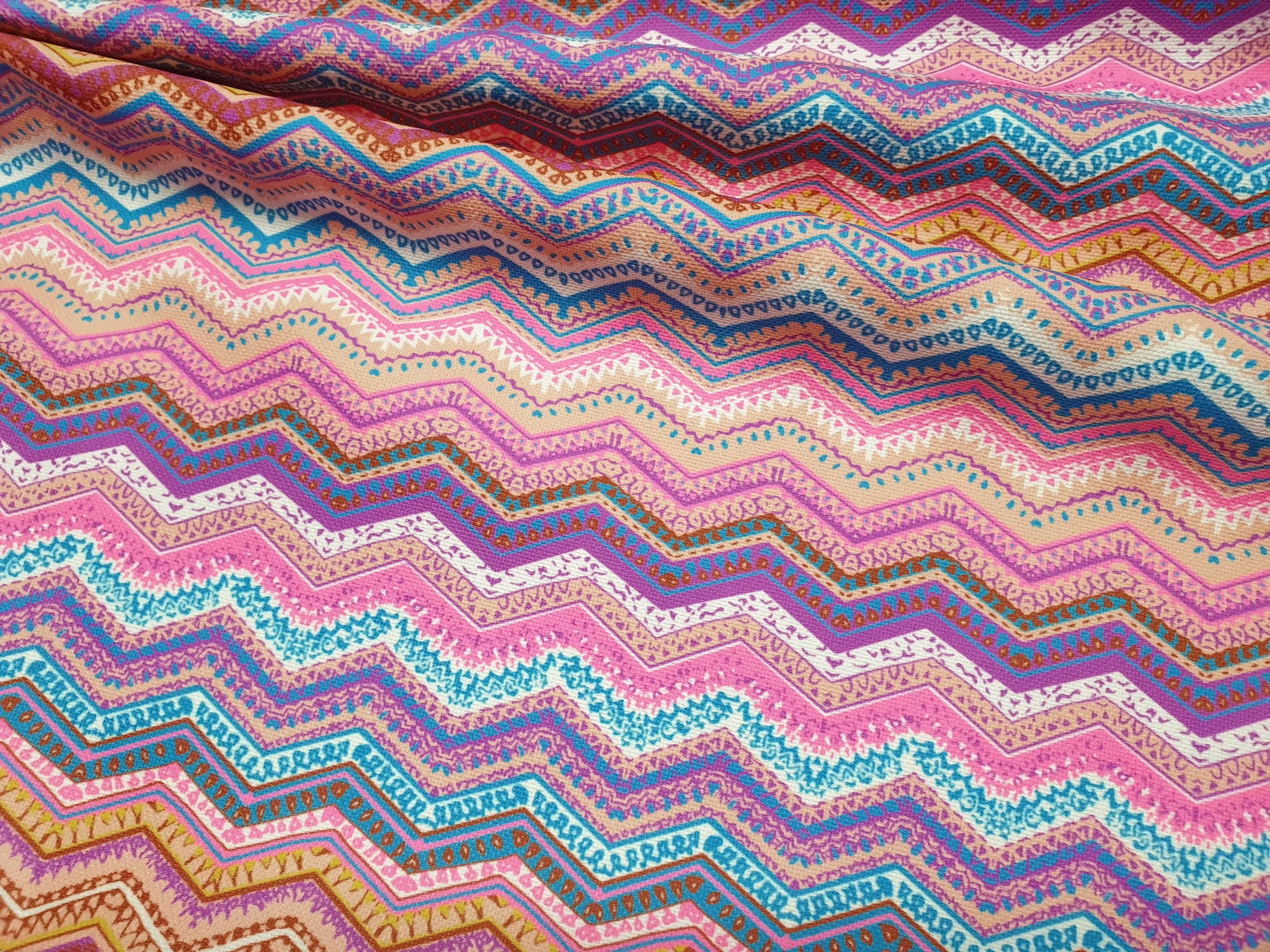 Chevron Upholstery Fabric: Bohemian Aztec Geometric Print by the Yard