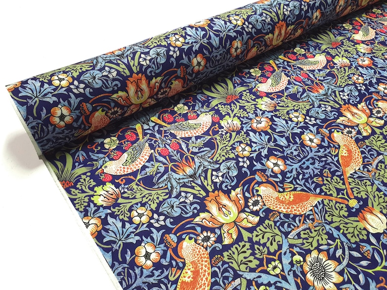 William Morris Upholstery Fabric by the Yard Strawberry Etsy Australia