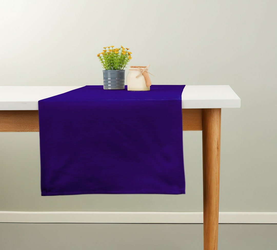 Royal Blue Table Runner Extra Soft, Solid Royal Blue Table Centerpiece