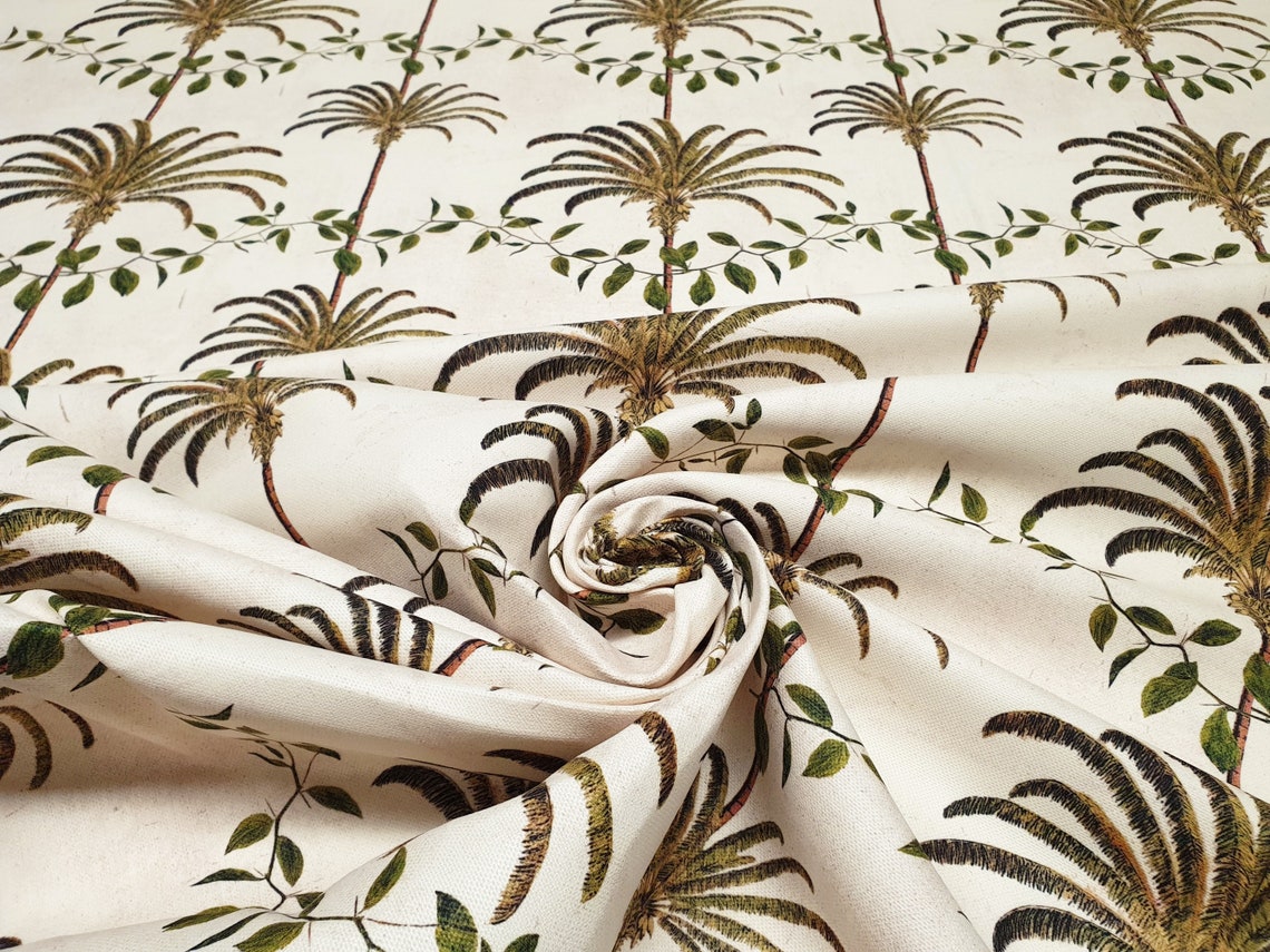 Palm Trees Upholstery Fabric Print by the Meter. Hawaiian Etsy