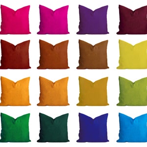 Solid Color Pillow Cover: Modern Sofa Throw Cushion, Various Sizes