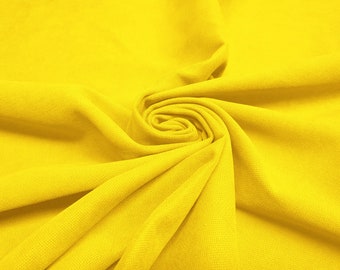 Gele fluwelen look bekledingsstof: 55" breed microvezelmateriaal