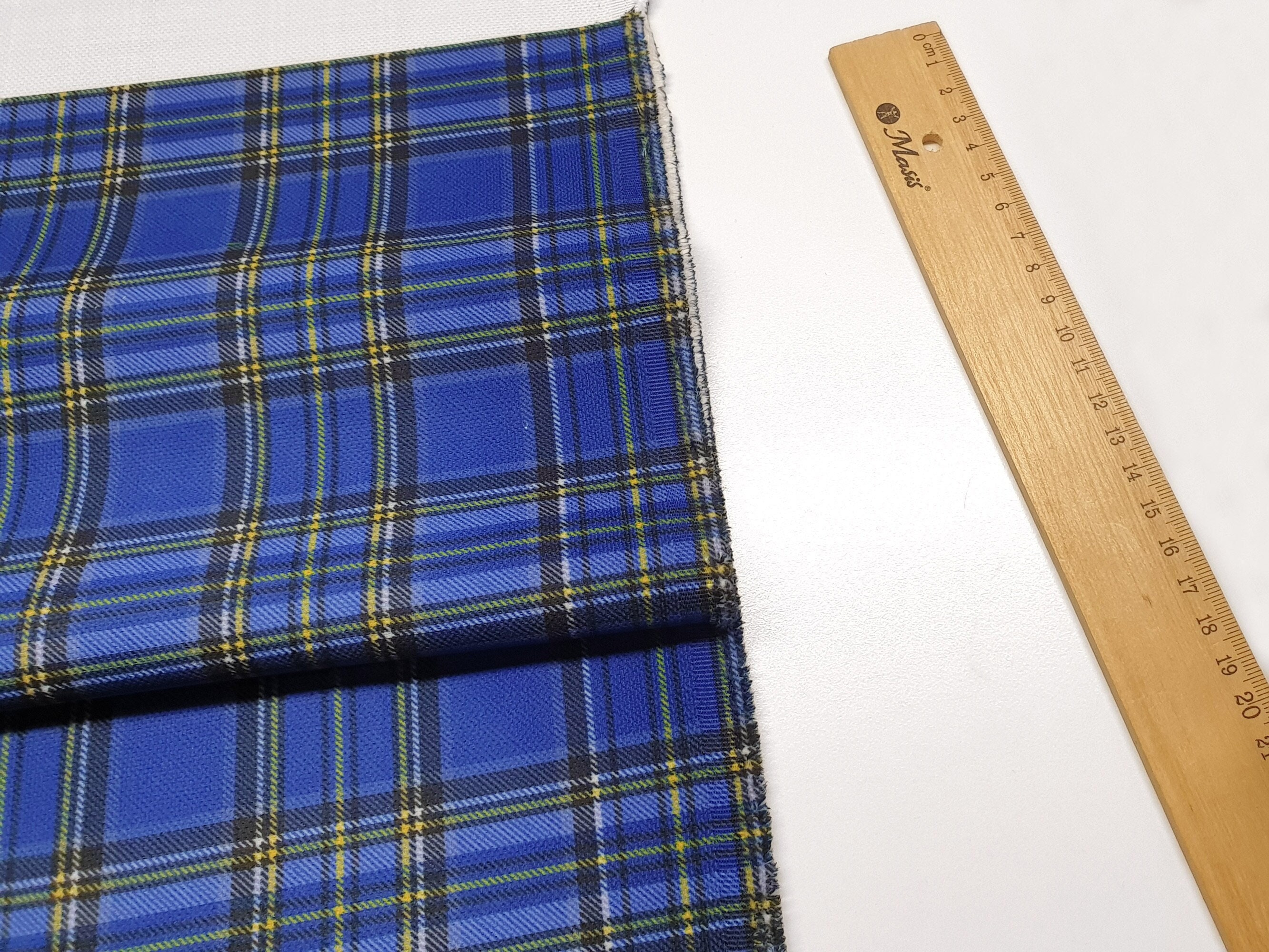 Royal Blue Tartan Plaid Fabric: Upholstery & Home Decor by the Yard