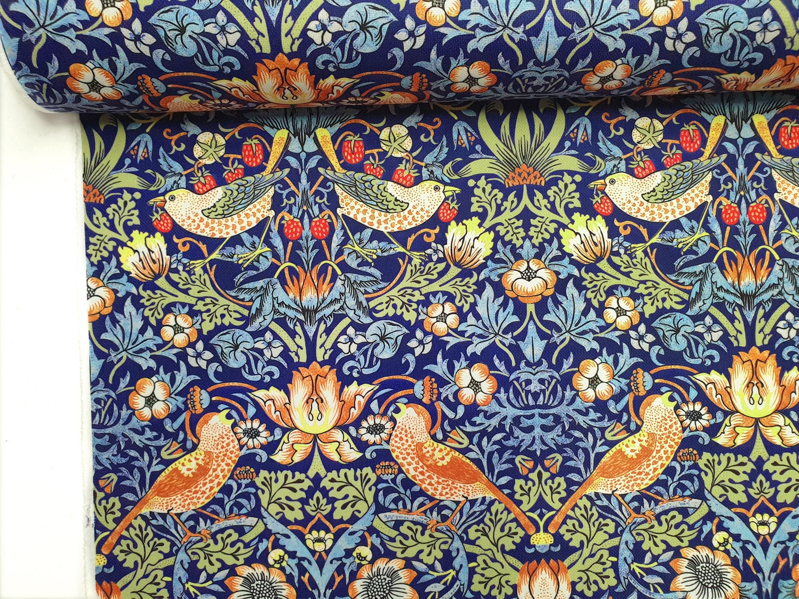 William Morris Upholstery Fabric by the Yard Strawberry Etsy Canada