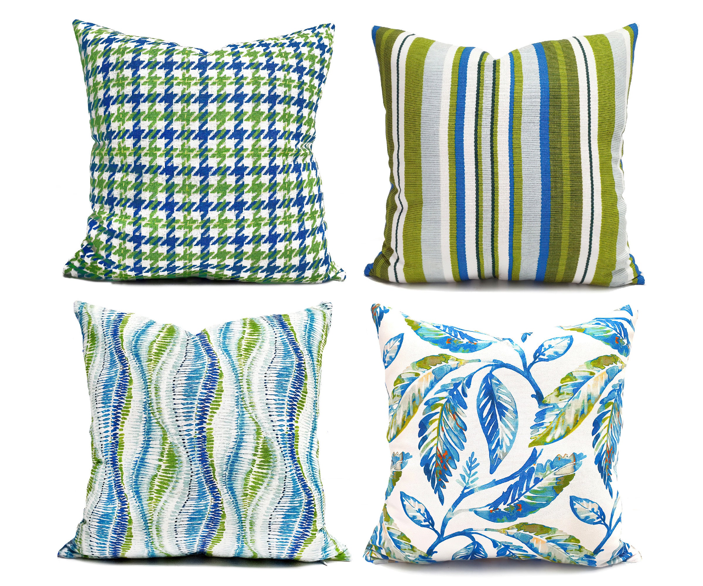 Blue green pillow cases hotsell