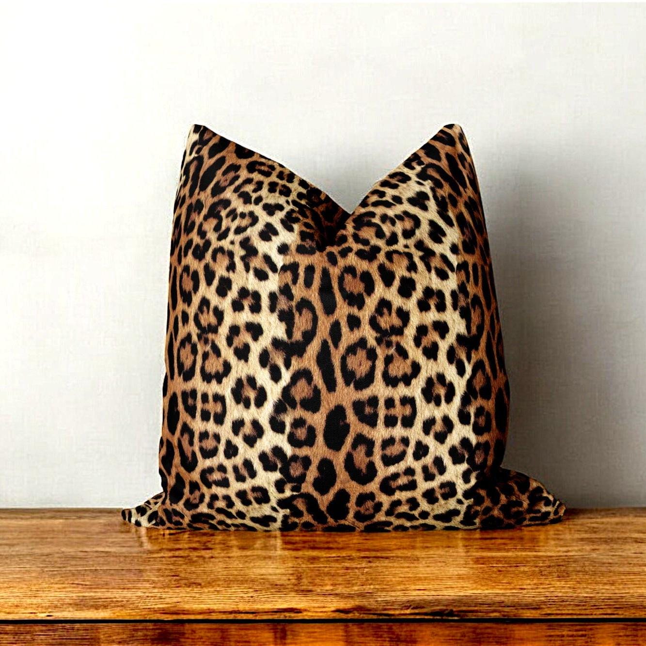 Leopard Print Kissenbezug: Doppelseitiges Dekokissen