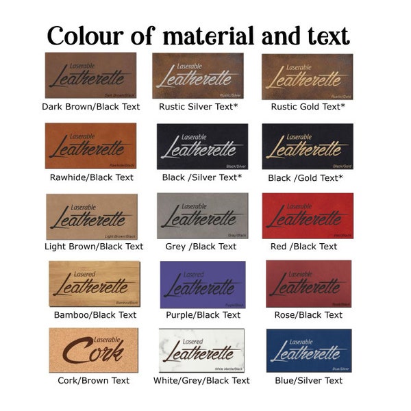 QUALITY Laserable Leatherette Sheets in 13 colours - 12 x 24" Do you have a laser & need laser safe leatherette / vegan leather order today!