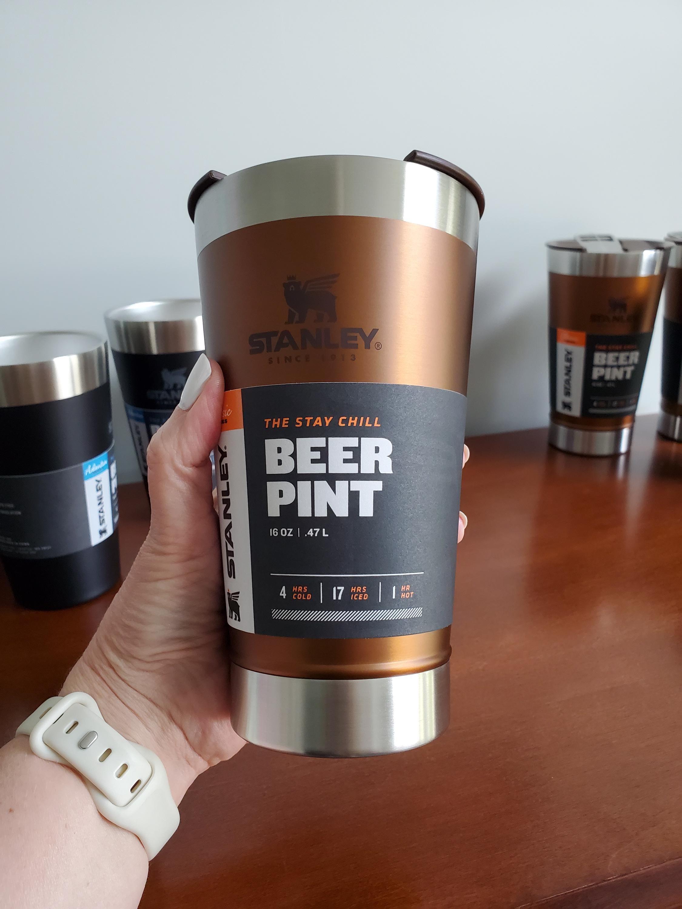 16oz BLACK Adventure Stacking Stanley Pint (no Lid) OR MAPLE 16oz