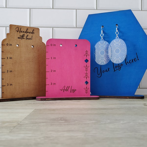 SVG File for Glowforge  | Make your own Earring Display - 3 versions - measurement - Jewelry Display  | Laser Cutting & Engraving | DOWNLOAD