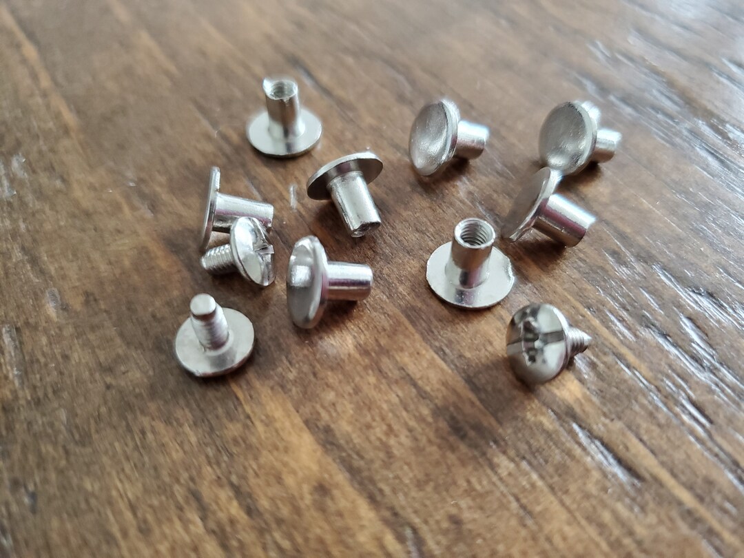 8mm Chicago Screw Rivets in Silver Only -perfect for Your Knit and ...