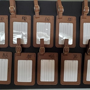 Luggage Tags Can be personalized for Vacation, Cruise, Retirement, Birthday, Wedding Couple, Gift Top Quality Leatherette image 10