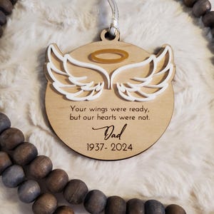Beautiful Wood Keepsake Memorial -Christmas or Anytime Ornament - to remember a loved one - personalized - 4.5" tall - lovely heartfelt gift
