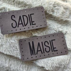 Custom Name Vegan Leather Patch – Sew On, Knit Hat Label
