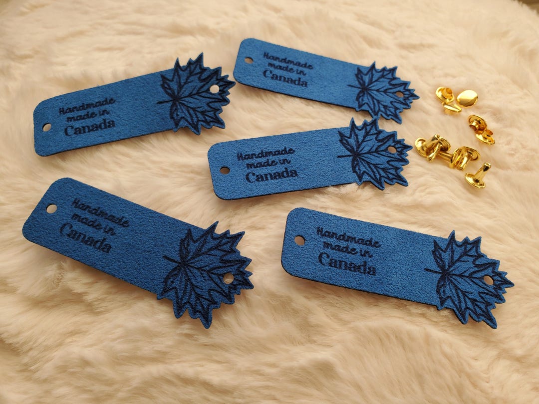 Canadian Maple Leaf Tags - Handmade in Canada - SET of 10 - 3mm Rivet ...