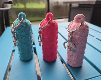 Hibiscus Lipstick Case – 3D Printed, Heart Clasp, Screw-On Lid