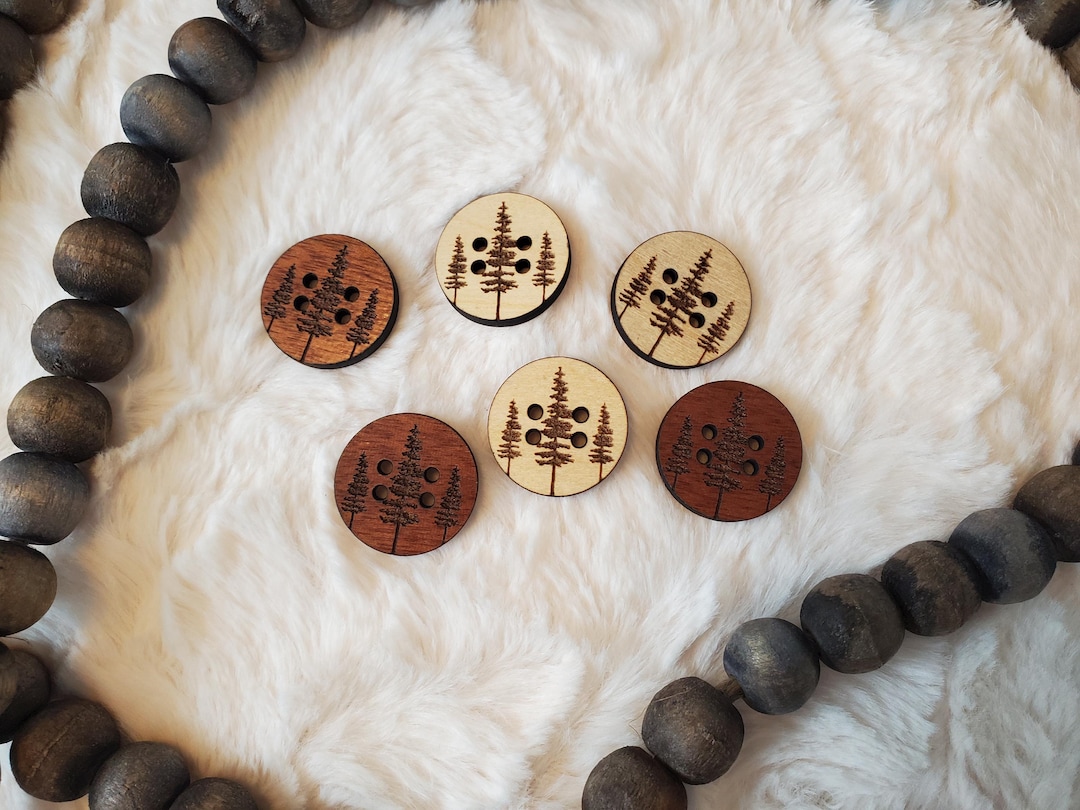 Pine Tree Buttons READY to Ship 1