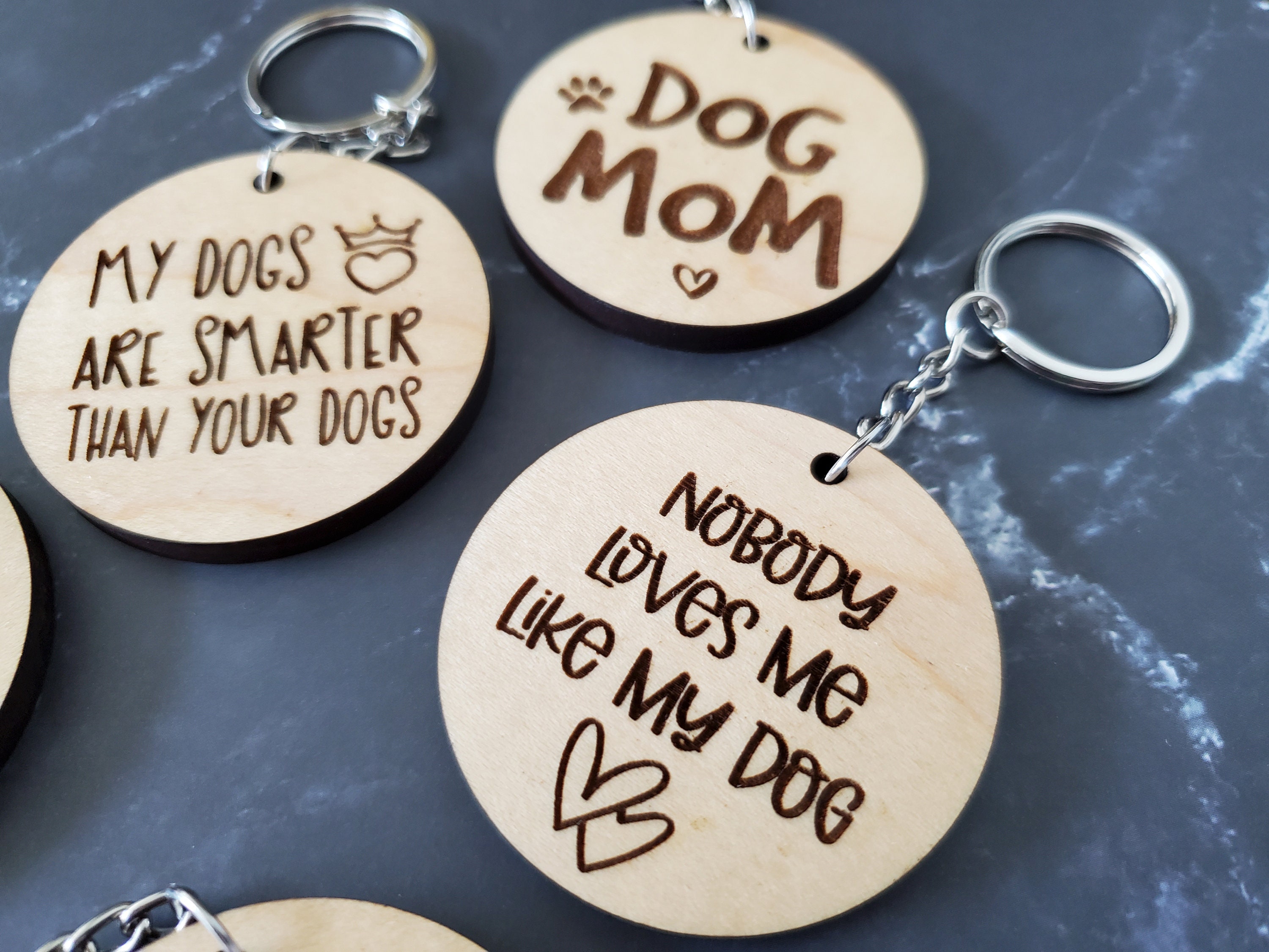 SVG File for Glowforge Fun Dog Lover Keychains 12 Designs - Etsy