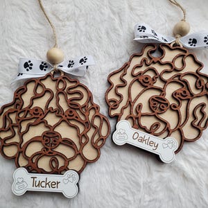 Plus de 95 races au choix - Décorations pour chiens - Personnalisé avec le nom sur l'os - Le cadeau parfait pour Noël ou pour mémoire - Le meilleur ami de l'homme