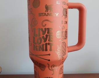 40oz Pumpkin Spice, Copper Tinsel Scarlet Tinsel & more Stanley Tumbler - to be engraved - one/two sides or full wrap amazing quality gift