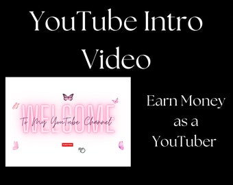 Youtube Intro Video, Beauty Content Intro, Content Ersteller, Youtube Anfänger, Youtube Content Ersteller, Youtube Branding Kit