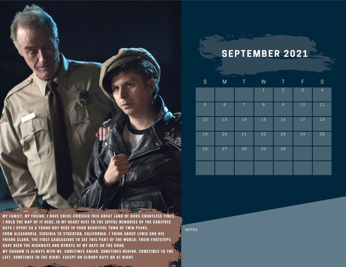 Hunks of Twin Peaks Academic Calendar Sept 2021-Aug 2022 | Etsy