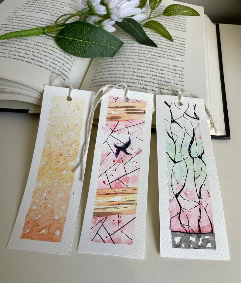 original bookmarks for reading anime demon slayer inspired etsy
