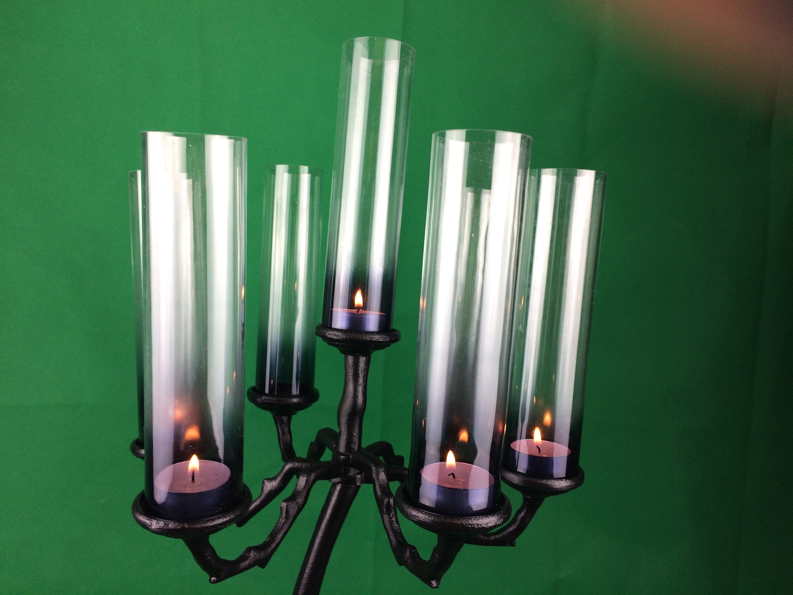 Handmade 7 Arm Traditional Wedding Candelabra Glass Shade Etsy