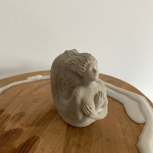 Concrete decoration statue figure garden bathroom sea beach mermaid woman fish sculpture concrete