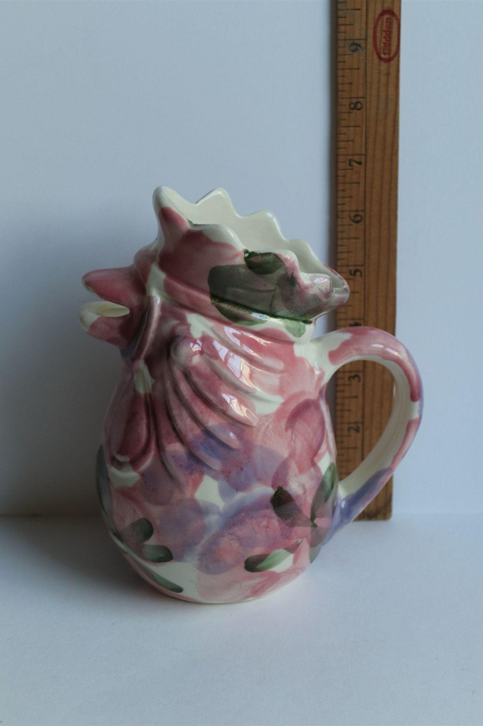 Island Bermuda Pottery Handmade Rooster Pitcher Etsy