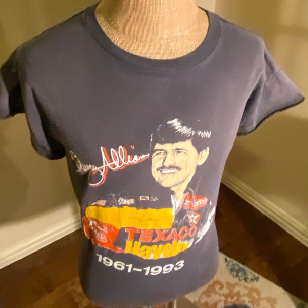 Vtg Davey Allison  Professional Race Car Driver Nascar Winston Cup Champion Premier sportswear tee