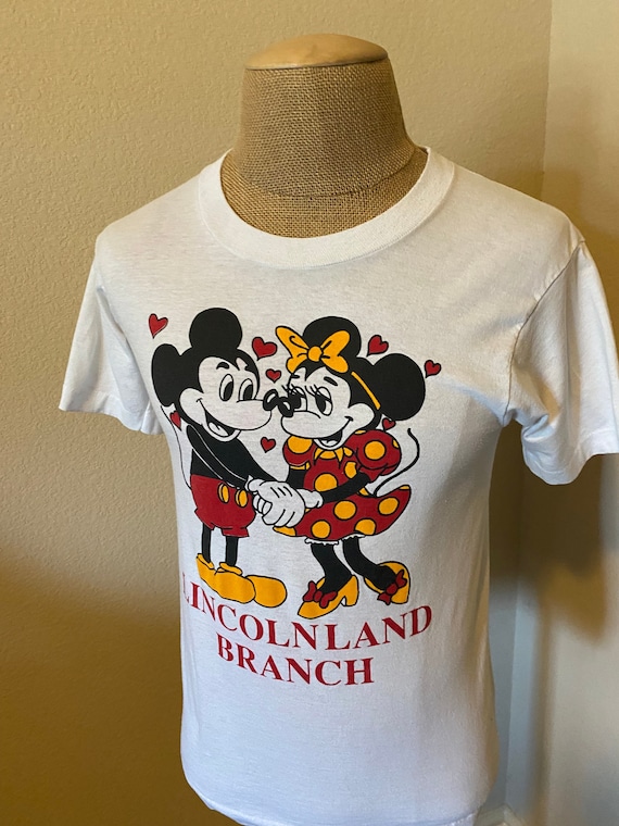 Vtg Mickey Mouse 1950s 60s XXXS Tee Shirt Disney Minnie Love Is Sweetheart  Flirt