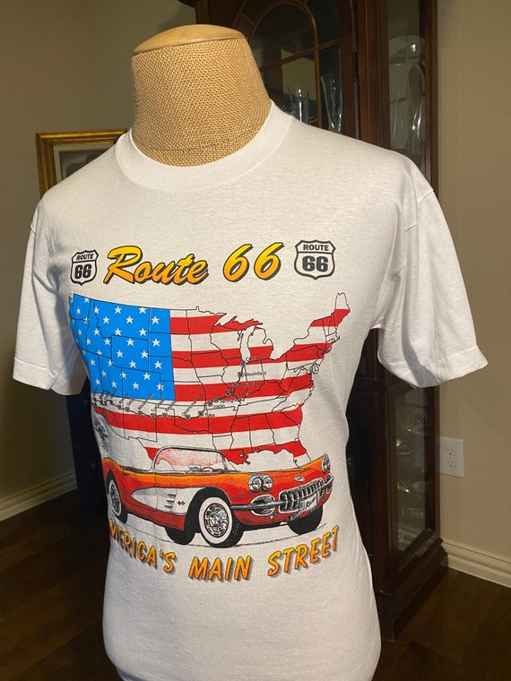 Vintage 80s Route 66 AMericas Highway soft thin F… - image 4