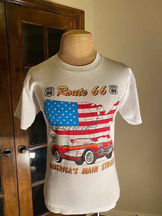 Vintage 80s Route 66 AMericas Highway soft thin F… - image 2