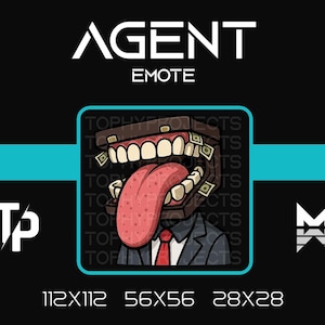 Einmal Mensch Twitch Emote - Geheimagent - Discord Emote