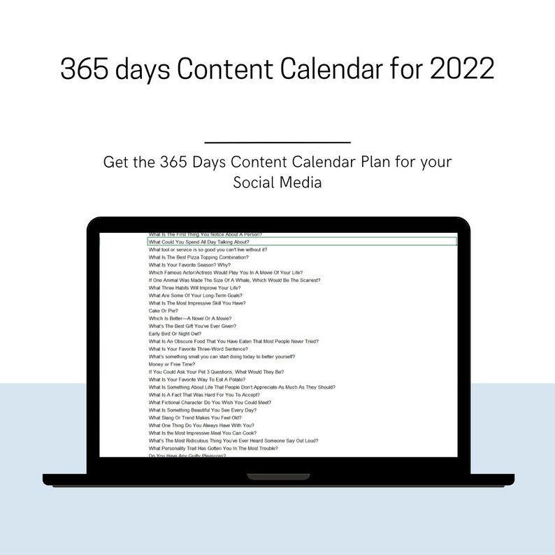 20232025 Social Media Content Calendar, Social Media Post Ideas