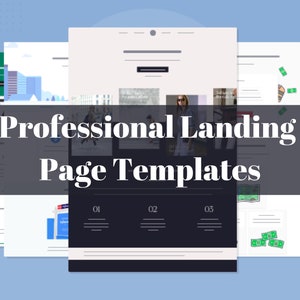 Landing Page Templates Bundle, Responsive Website Themes, High Konvertierende Designs, Anpassbare Seiten, PLR & MRR inklusive, digitaler Download