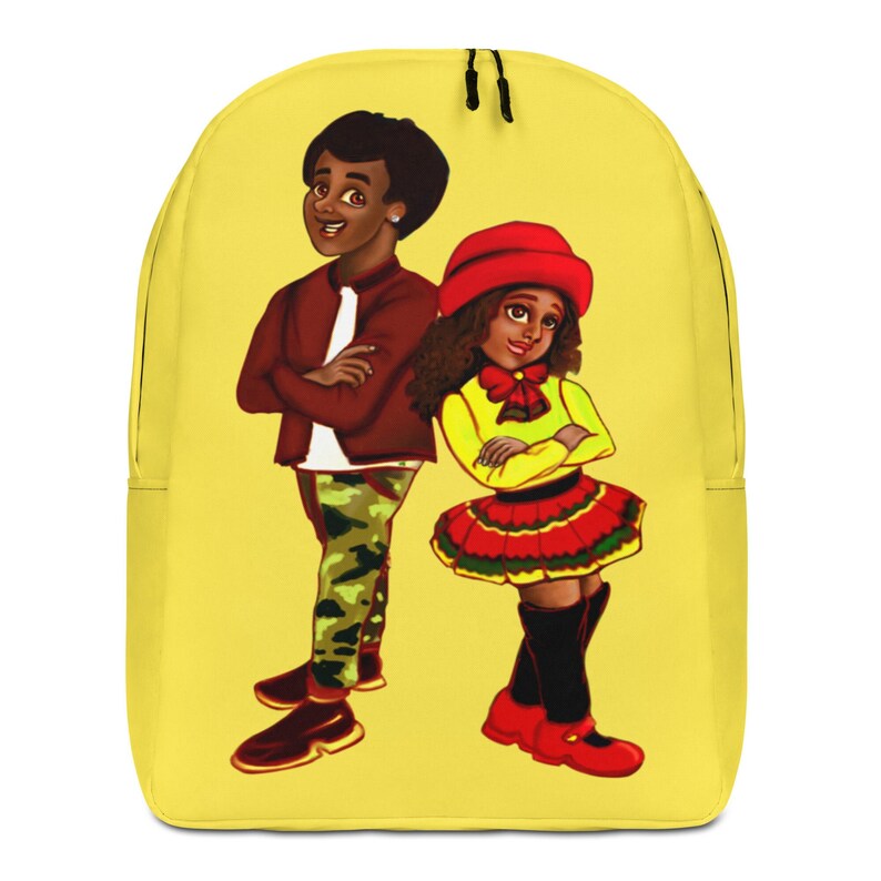 Minimalist Backpack African American Superhero Bag Minimalist Backpack African American Superhero Bag