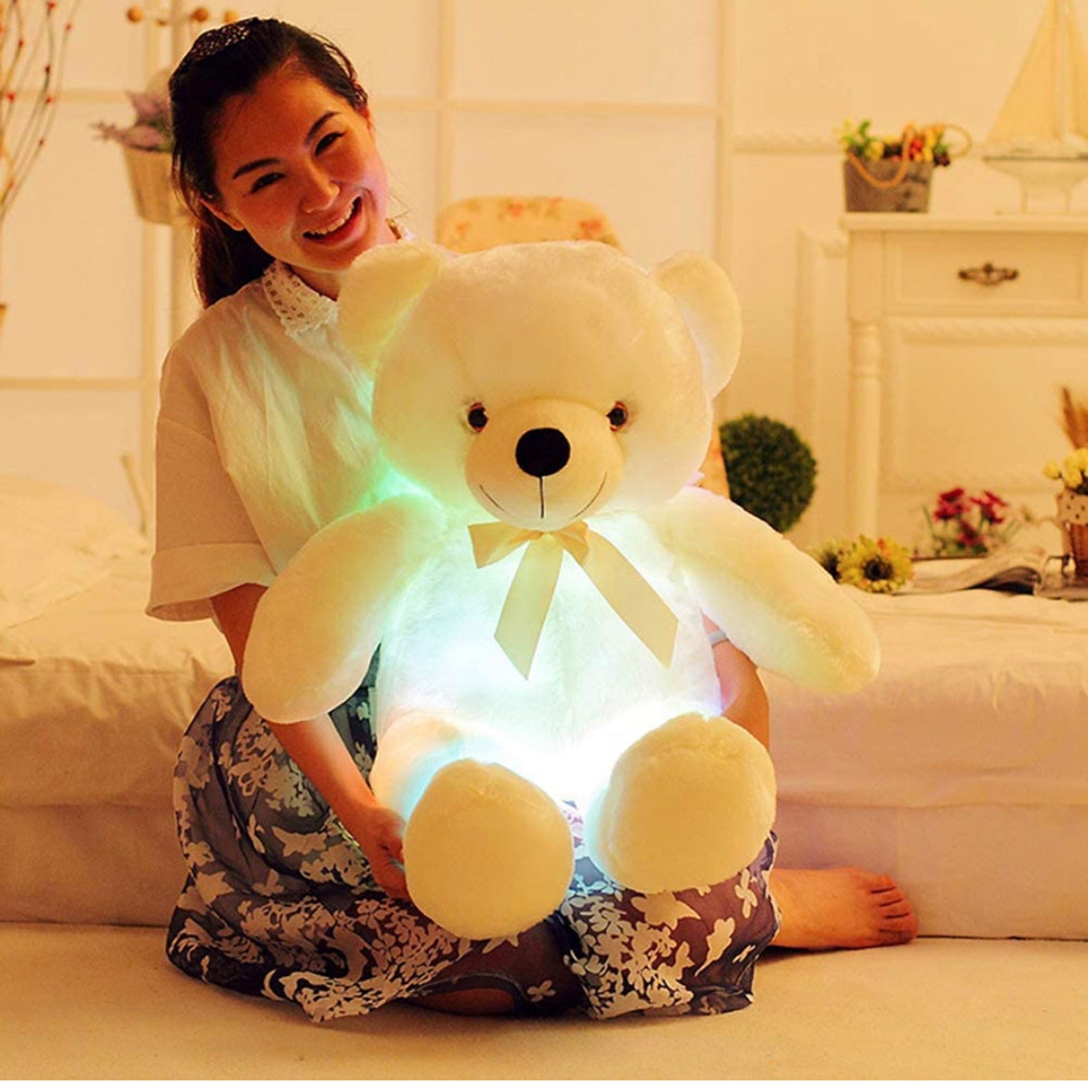 teddy bear light up belly