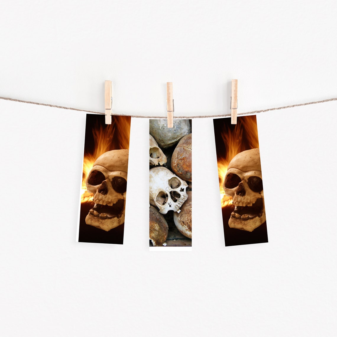 15 Skull Bookmarks-Digital Download-Printable-Realistic Skulls | Etsy