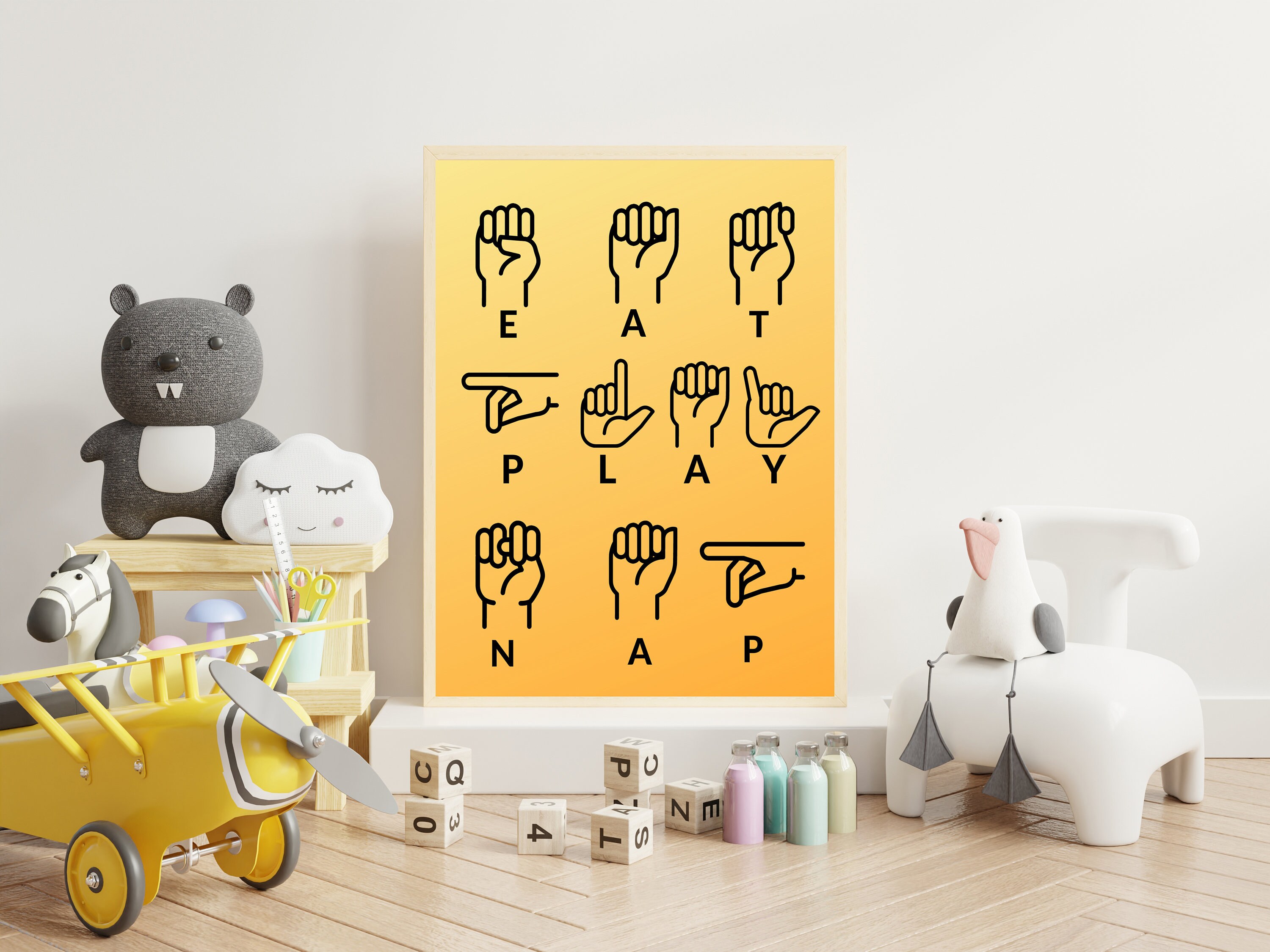 Kids Room Sign Language Art PrintDigital DownloadPrintable Etsy