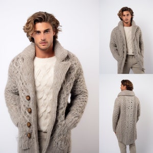 Cardigan For Men, Handmade Cardigan, Crochet Cardigan, Handnit Cardigan, Crochet Long Cardigan, Shrug Cardigan, Unisex Cardigan