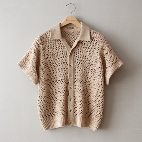 Knit Men Shirt, Crochet Shirt, Stockholm Style Shirt, Handknit Shirt, Knitted  Shirt, Crochet Men Shirt, Knit Polo T-shirt, Men's Beachwear -  Denmark