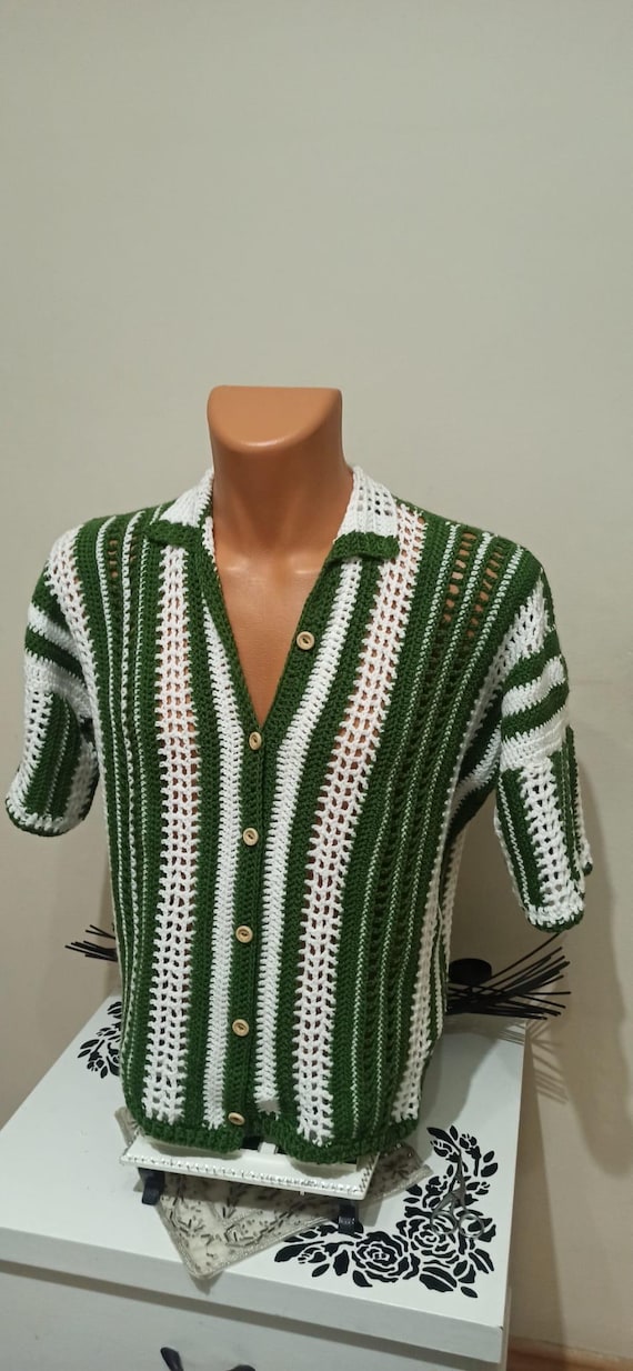 本日まで】MLVINCE CROCHET SHIRT – GREEN 一 番 安い