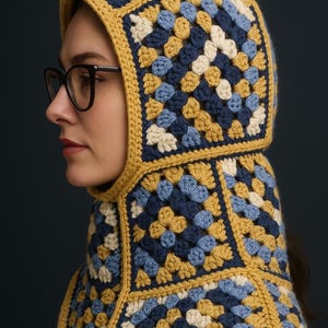 Patchwork Balaclava, Granny Square Balaclava, Crothcet Balaclava, Handmade Balaclava, Knitted Balaclava, Gift For Her, Winter Essentials