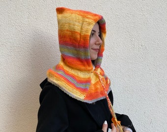 Crochet Balaclava, Handmade Crochet Hat, Colorful Balclava, Warm Winter Accessory, Unique Gift, Gift For Her, Winter Essentials