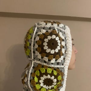 Patchwork Balaclava, Granny Square Balaclava, Crothcet Balaclava, Handmade Balaclava, Knitted Balaclava, Gift For Her, Winter Essentials