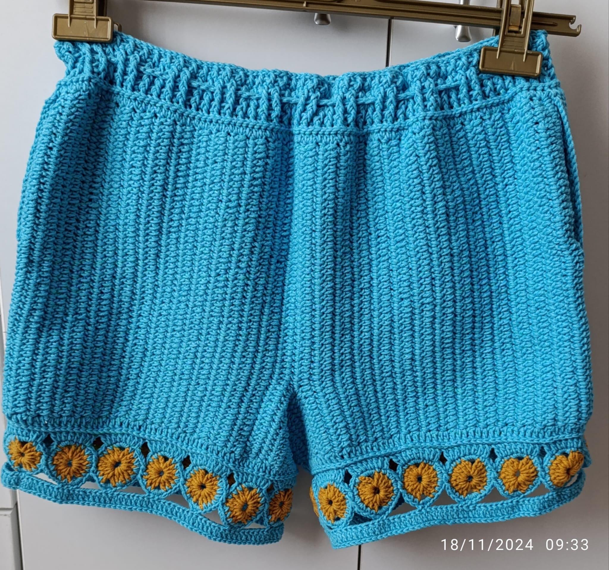 Men's Short, Summer Beachwear, Crochet Short, Handknit Short