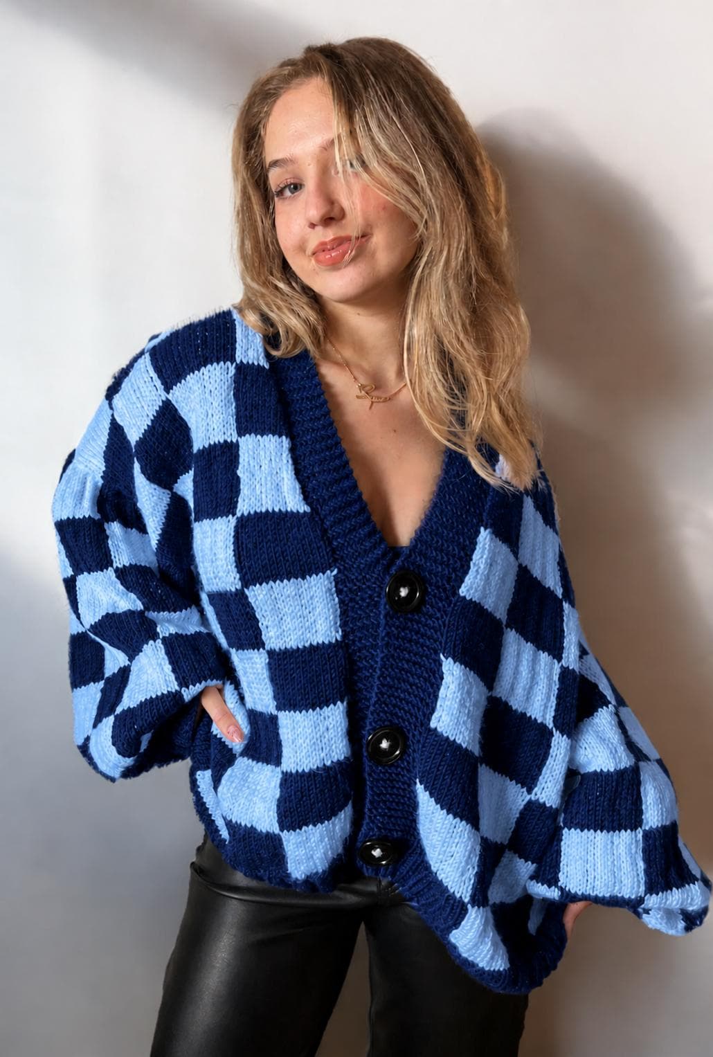 Black and White Plaid Cardigan: XS-4XL V Neck Cardigan - Etsy